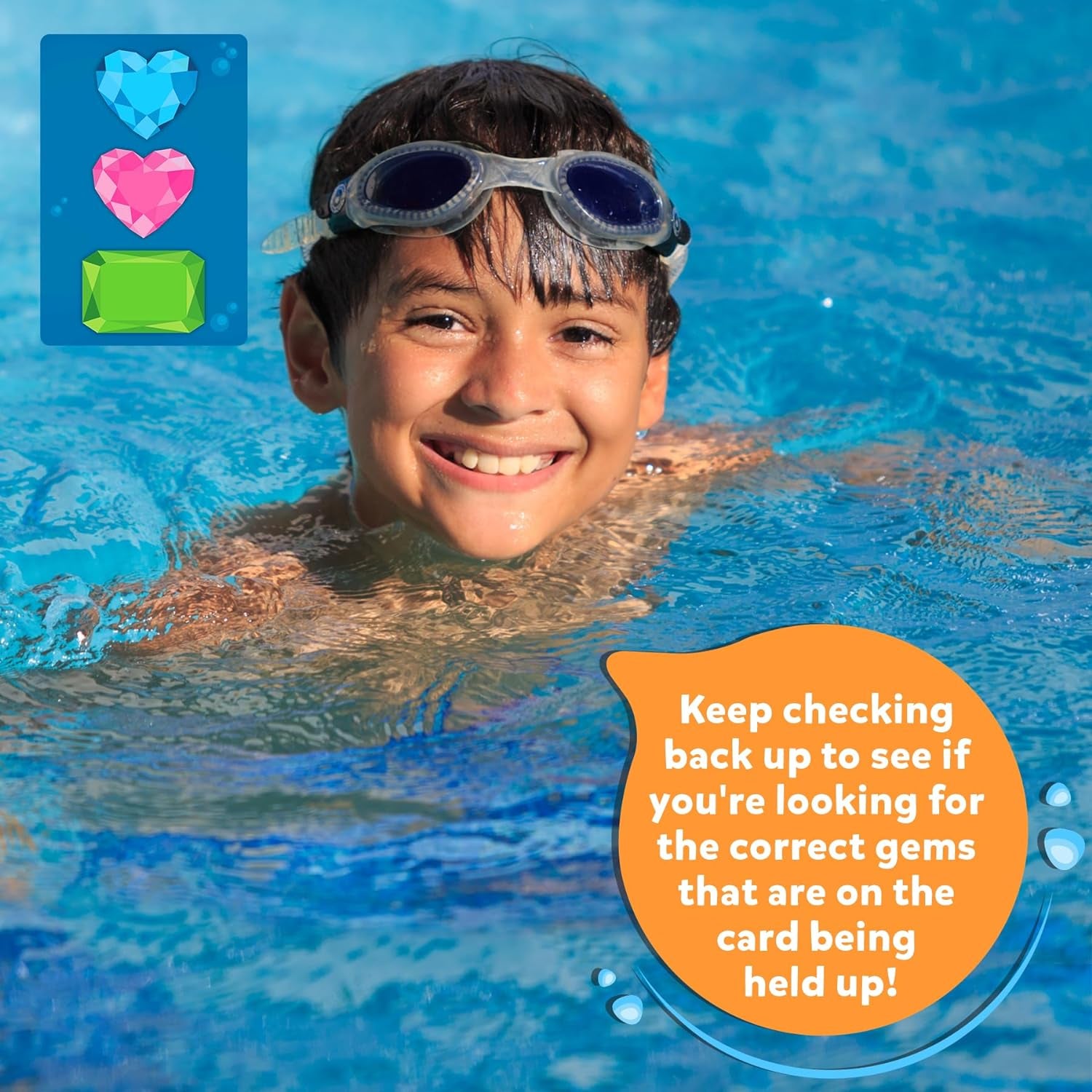 Seek & Splash Diving Gem Toys - Underwater Search and Find Game, Perfect for Swimming Pool & Summer Fun for Kids, Gifts for Boys & Girls Ages 6, 7, 8, 9 & Up