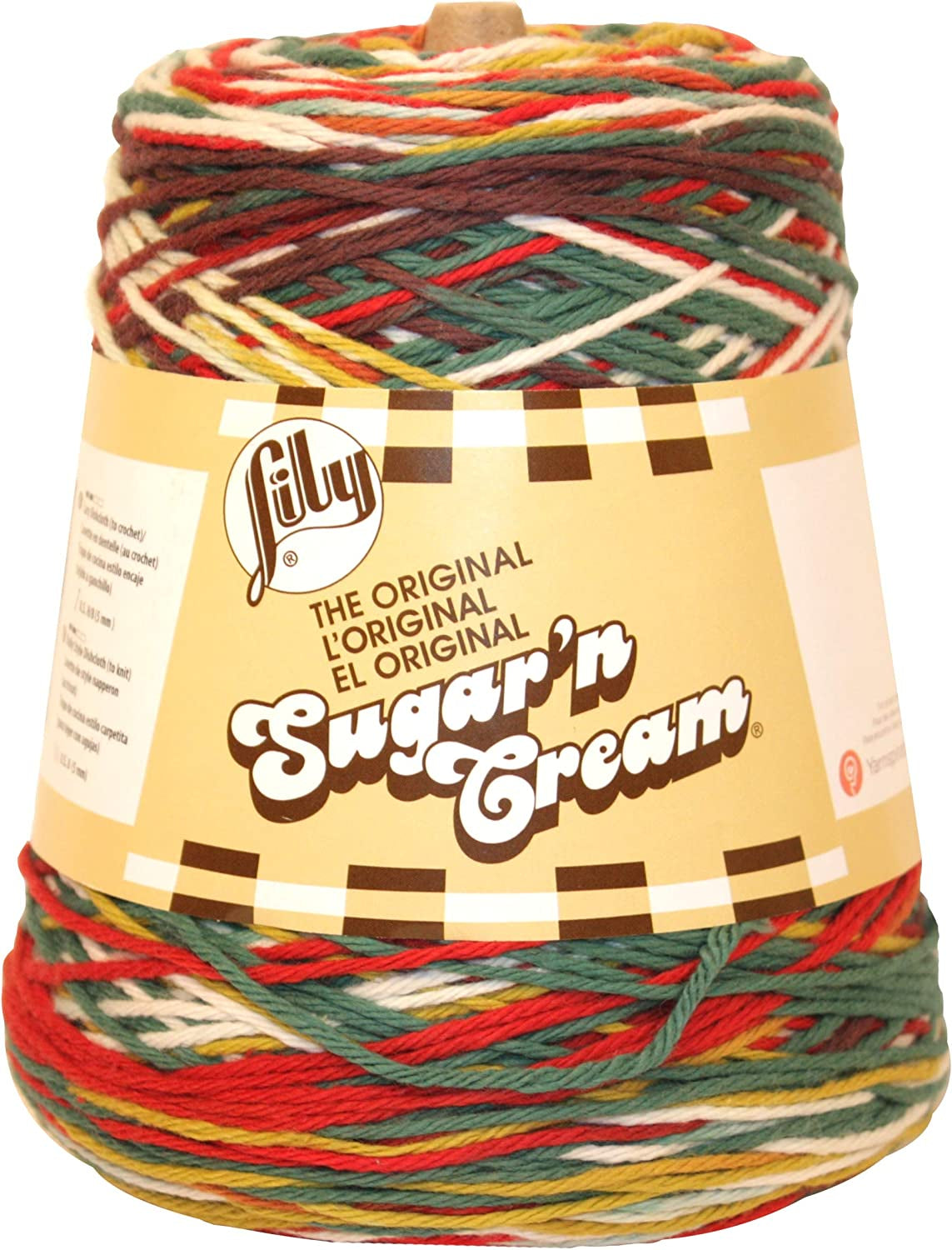 Sugar'N Cream Cotton Cone Yarn, 14 Oz, Soft Ecru, 1 Cone