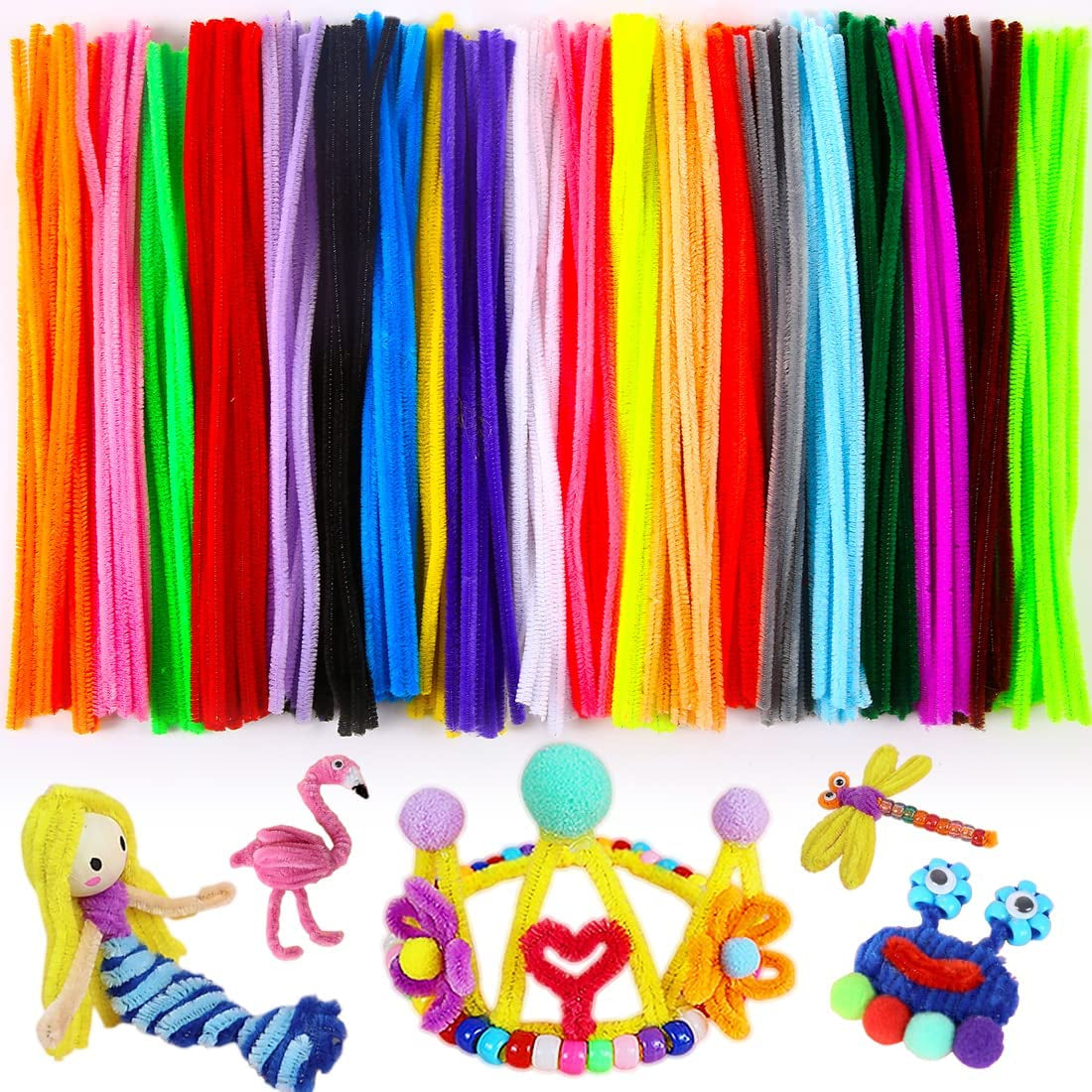 Pipe Cleaners, Pipe Cleaners Craft, Arts and Crafts, Crafts, Craft Supplies, Art Supplies (Orange)…