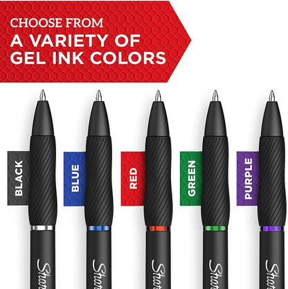 S-Gel, Gel Pens, Medium Point (0.7Mm), Black Ink Gel Pen, 12 Count