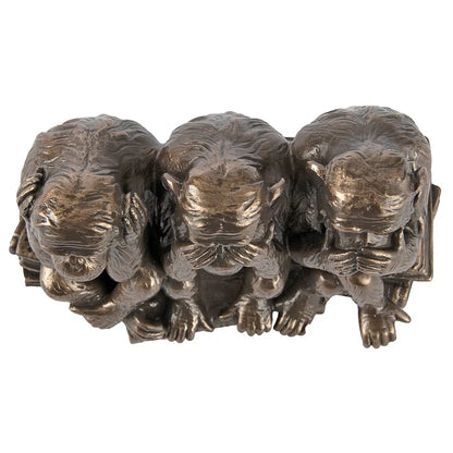 Carraway Hear, See, Speak No Evil Monkey Trio Figurine