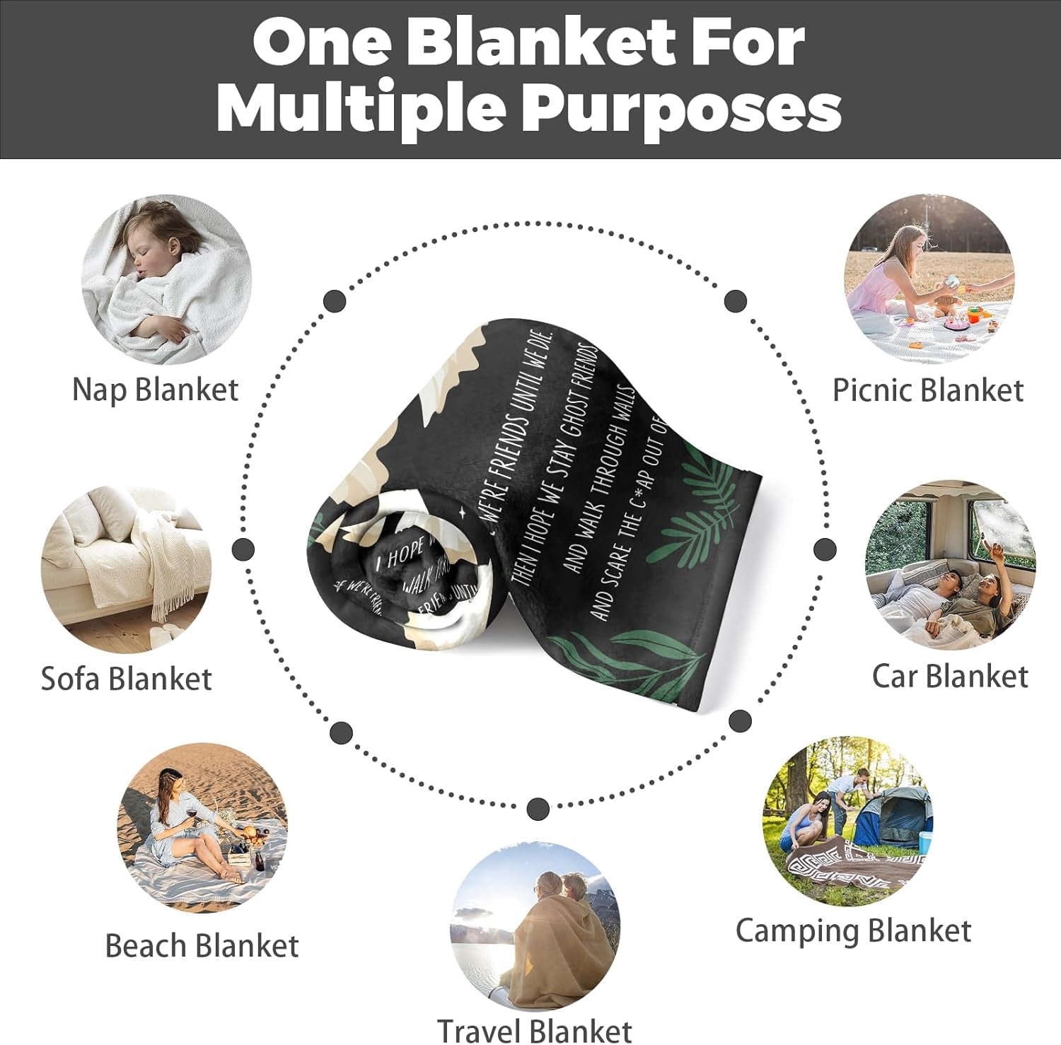 Halloween Blanket Halloween Decorations Gifts for Women Men Best Friend Ghost Gifts for Women Men Friendship Gifts for Women Best Friend Birthday Gift Funny Halloween Throw Blanket Christmas Valentine