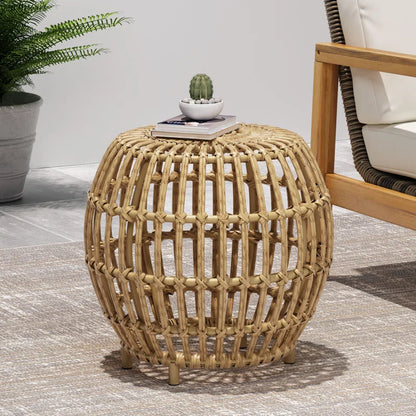 Mcchristian Outdoor Rattan Side Table