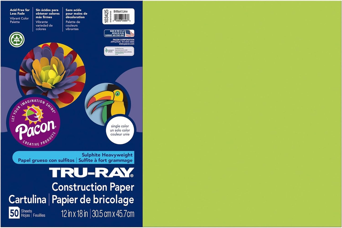 Recycled  Construction Paper, 12" X 18", Black (PAC103061) Category: Art and Drafting Paper