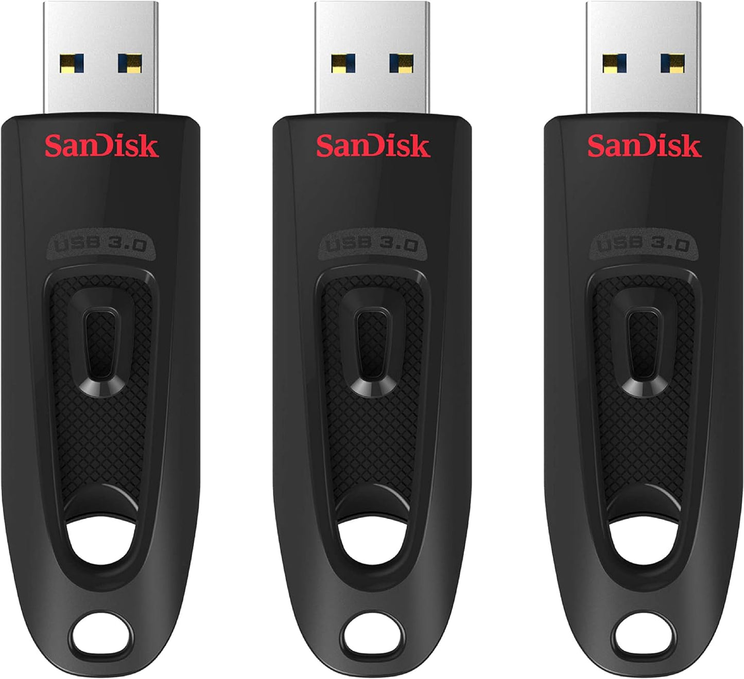 32GB 3-Pack Ultra USB 3.0 Flash Drive 32GB (Pack of 3) - SDCZ48-032G-GAM46T, Black