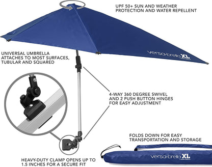 Versa-Brella SPF 50+ Adjustable Umbrella with Universal Clamp