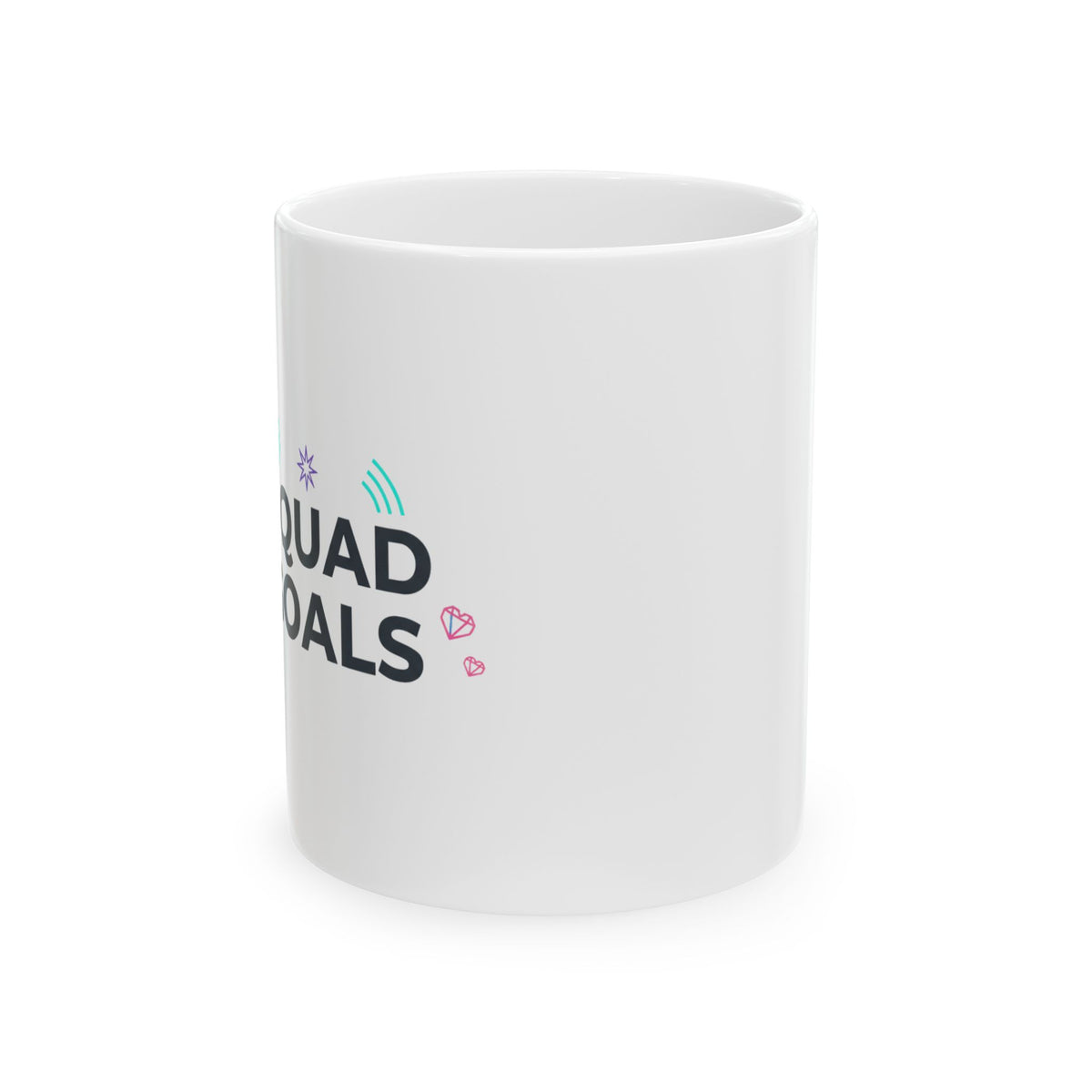 Squad Goals Achieved | 11oz Ceramic Coffee Mug for Besties | Galentine’s & Friend Group Gift | Trendy Trophy Typography