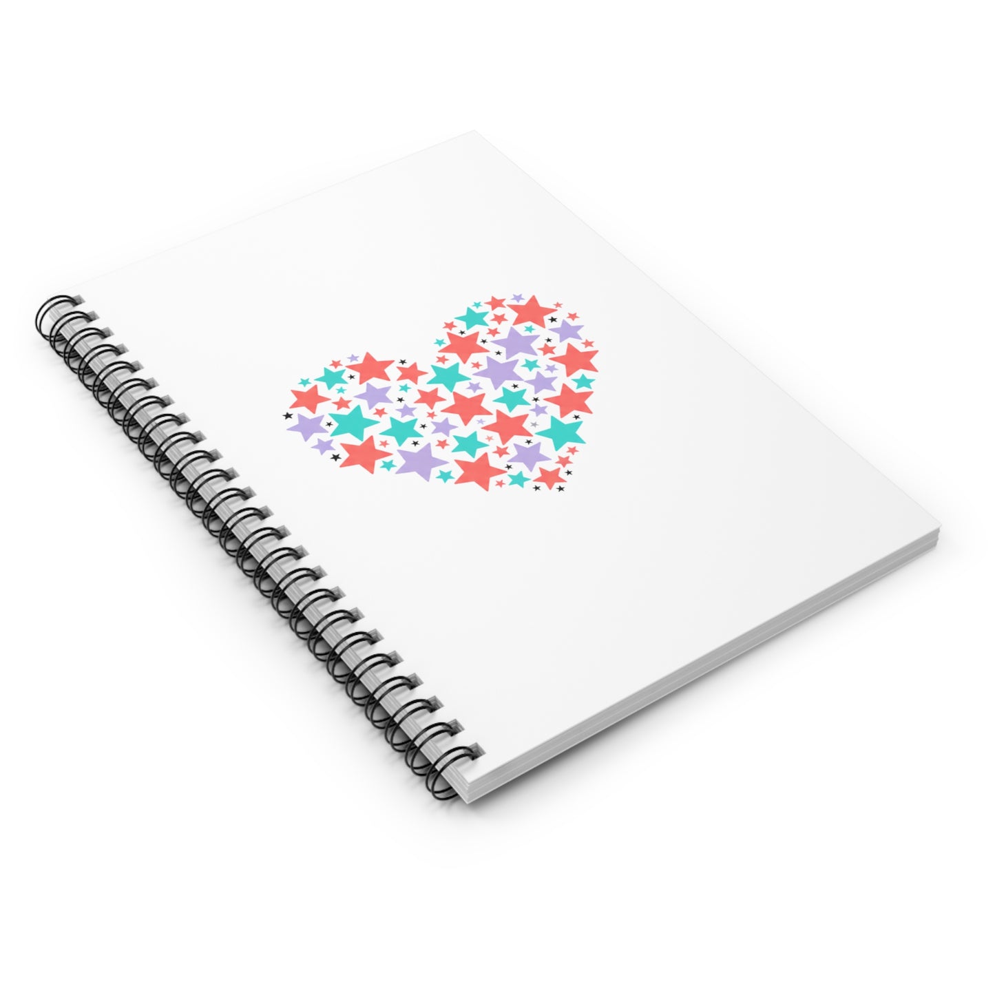 Star Cluster Heart | Spiral Journal Notebook for Notes & Doodles | Galentine’s & Back to School Gift | Y2K Valentine Aesthetic