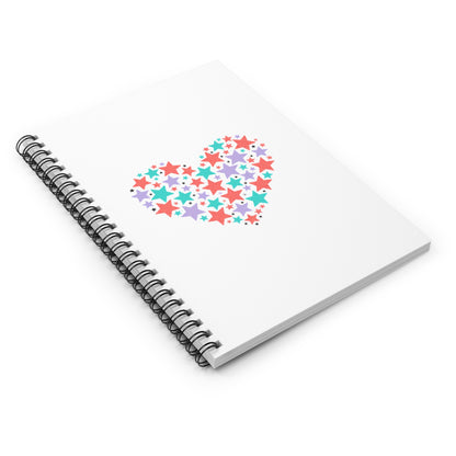 Star Cluster Heart | Spiral Journal Notebook for Notes & Doodles | Galentine’s & Back to School Gift | Y2K Valentine Aesthetic