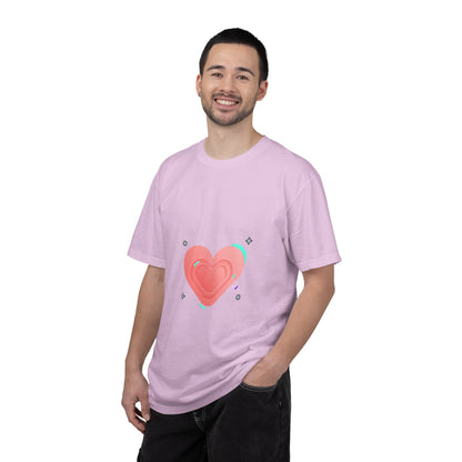 Gradient Blob Heart Tee | Garment-Dyed Unisex Crewneck T-Shirt | Valentine & Galentine Gift | Y2K Soft Aesthetic
