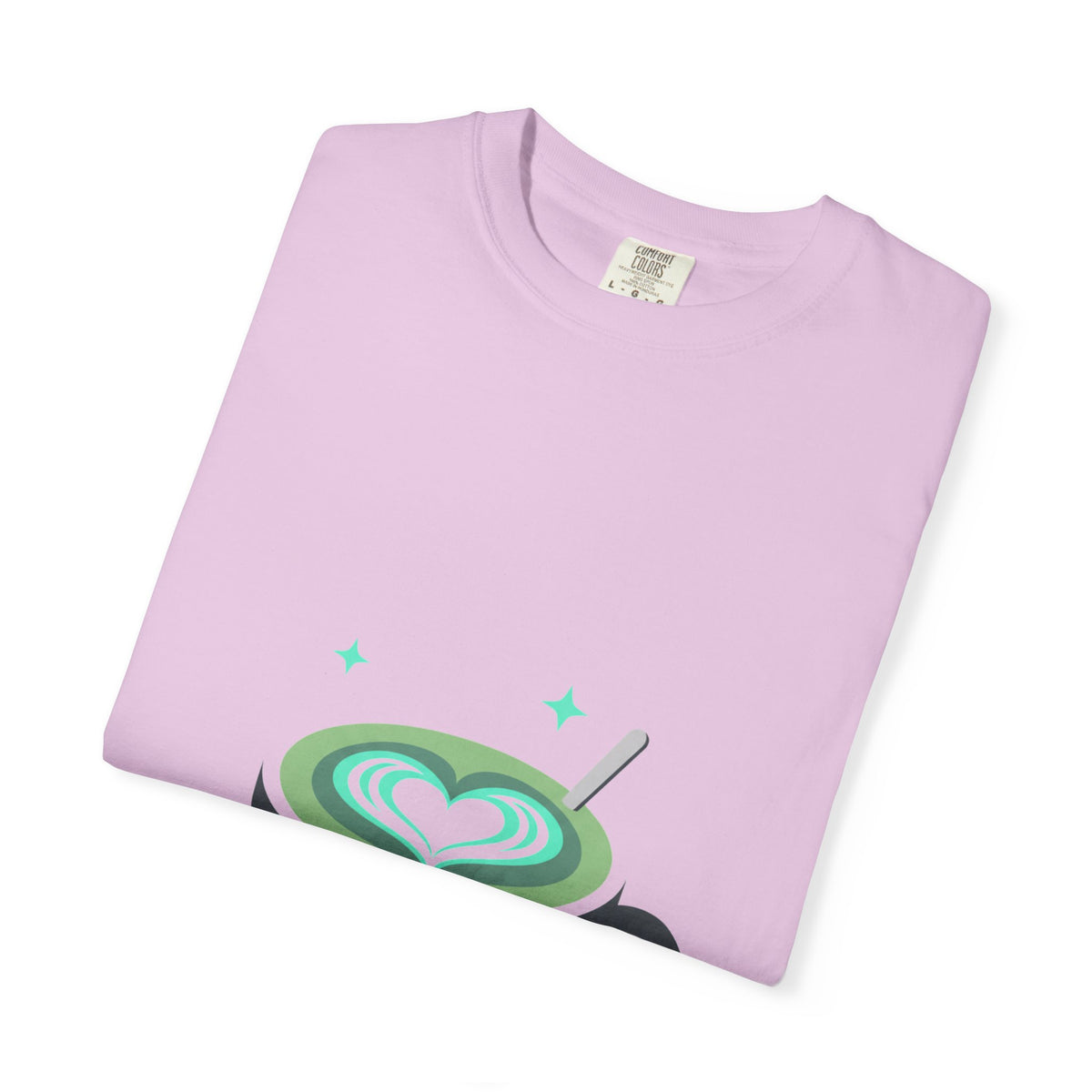 Matcha Latte Heart Graphic | Garment-Dyed Unisex T-Shirt, Soft Cotton | Valentine & Galentine Gift | Cafe Aesthetic Y2K