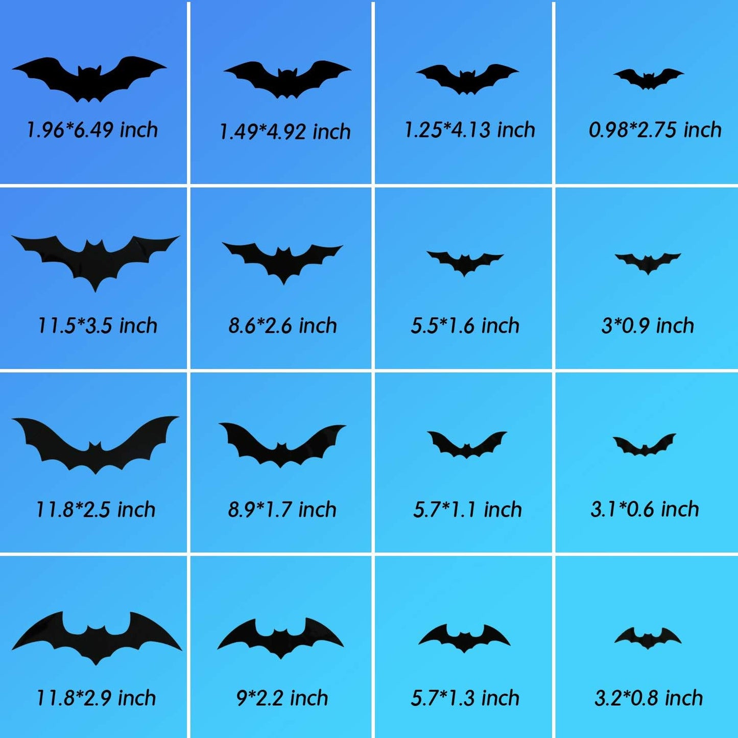 68Pcs Bat Wall Decor