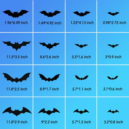 68Pcs Bat Wall Decor