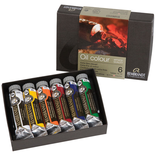 Oil Color Starter Set, 6 x 15mL
