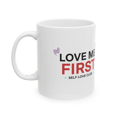 Self Love Gradient Vibes | 11oz Ceramic Coffee Mug for Daily Affirmations | Galentine’s Day & Friend Gift | Modern Y2K Aesthetic