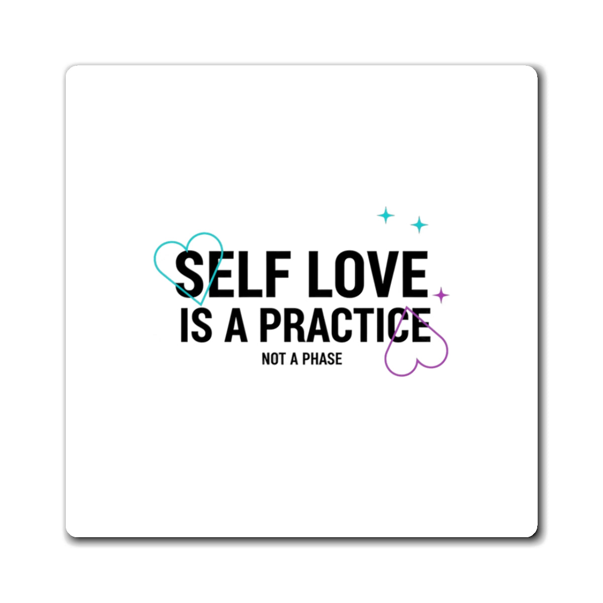 Self Love Gradient Affirmation | Aesthetic Sublimation Magnet Set | Galentine’s & Teen Dorm Gift | Y2K Gen Z Vibes