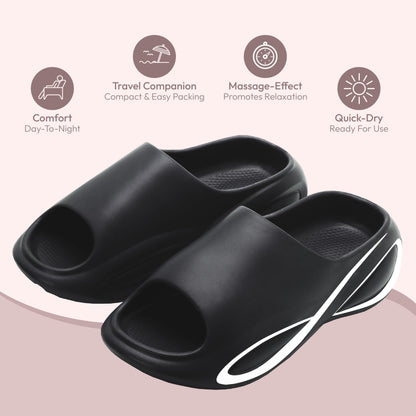 Infinity Slippers for Women Men Adult Stylish Comfortable Non Slip Indoor Outdoor Slides - Loomini