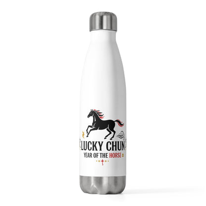 Lucky Chun Horse (V4) | 20oz Insulated Stainless Steel Tumbler | Lunar New Year 2026 Gift | Red & Gold Paper-Cut Style