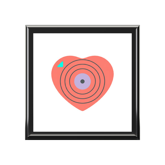 Vinyl Record Heart | Jewelry Box for Music Lovers | Valentine, Galentine’s, Lover & Friend Gift | Y2K Aesthetic