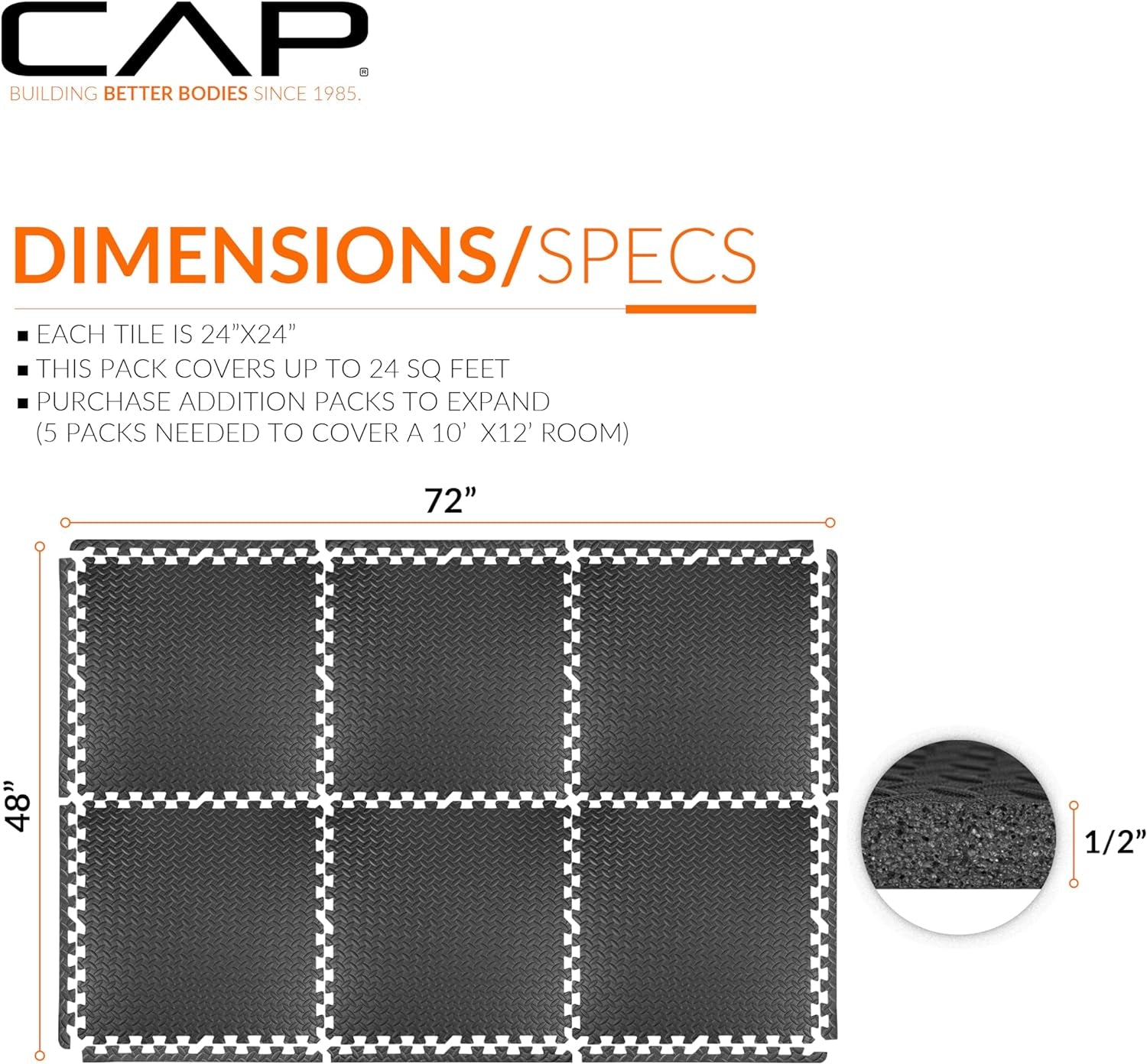 Puzzle Diamond Plate Texture Puzzle Exercise Mat | Multiple Options