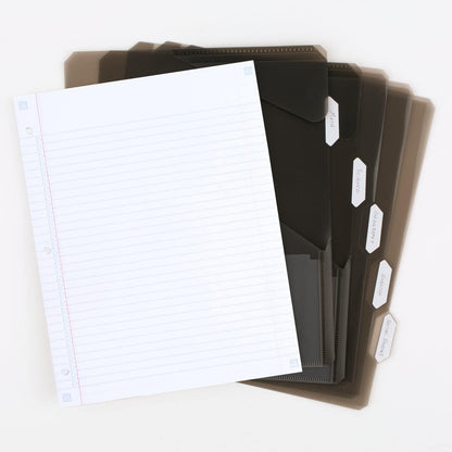 Bundle : Flex Hybrid Notebinders 4 Pack, 1 Inch Binders, Notebook and Binder All-In-One, Black, White, Red, & Green (29328AE2)