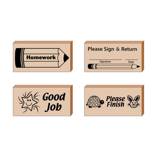 Teachers Helper Stamps, Set of 4