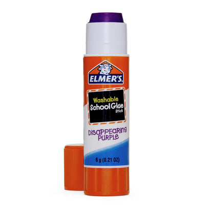 Disappearing Purple School Glue Sticks, Washable, 6 Grams, 12 Count