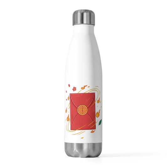 Red Envelope Horse Emblem 049 | 20oz Insulated Stainless Steel Tumbler | Lunar New Year Family & Teacher Gift | Gold Foil Red