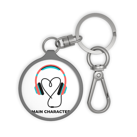 Heart Cord Headphones Design | Keyring Tag Accessory for Bags & Keys | Valentine & Galentine Gift | Y2K Aesthetic