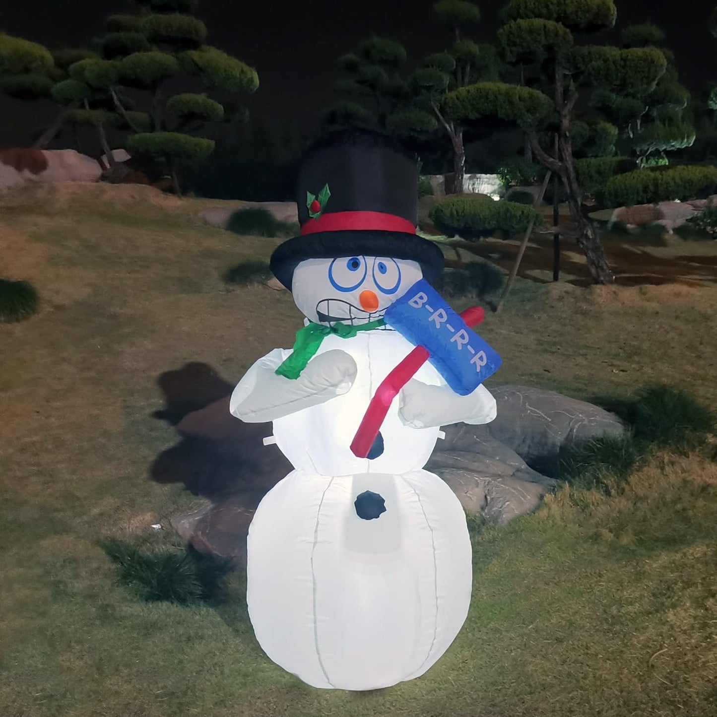 6FT High Christmas Inflatables Outdoor Shaking Snowman Big Yard Party Decoration (Shaking Snowman)