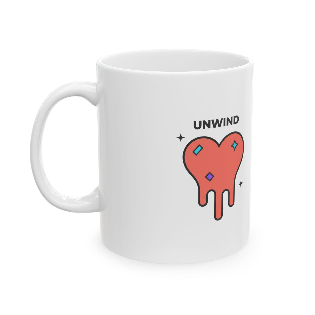 Melting Heart Drip Gradient | 11oz Ceramic Coffee Mug for Aesthetic Vibes | Valentine & Galentine Gift | Y2K Modern