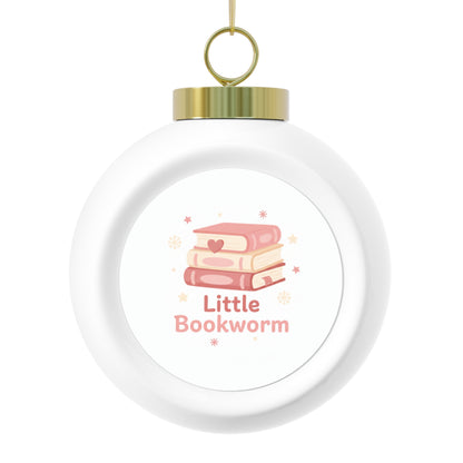 Ceramic Christmas Ball Ornament - Little Bookworm
