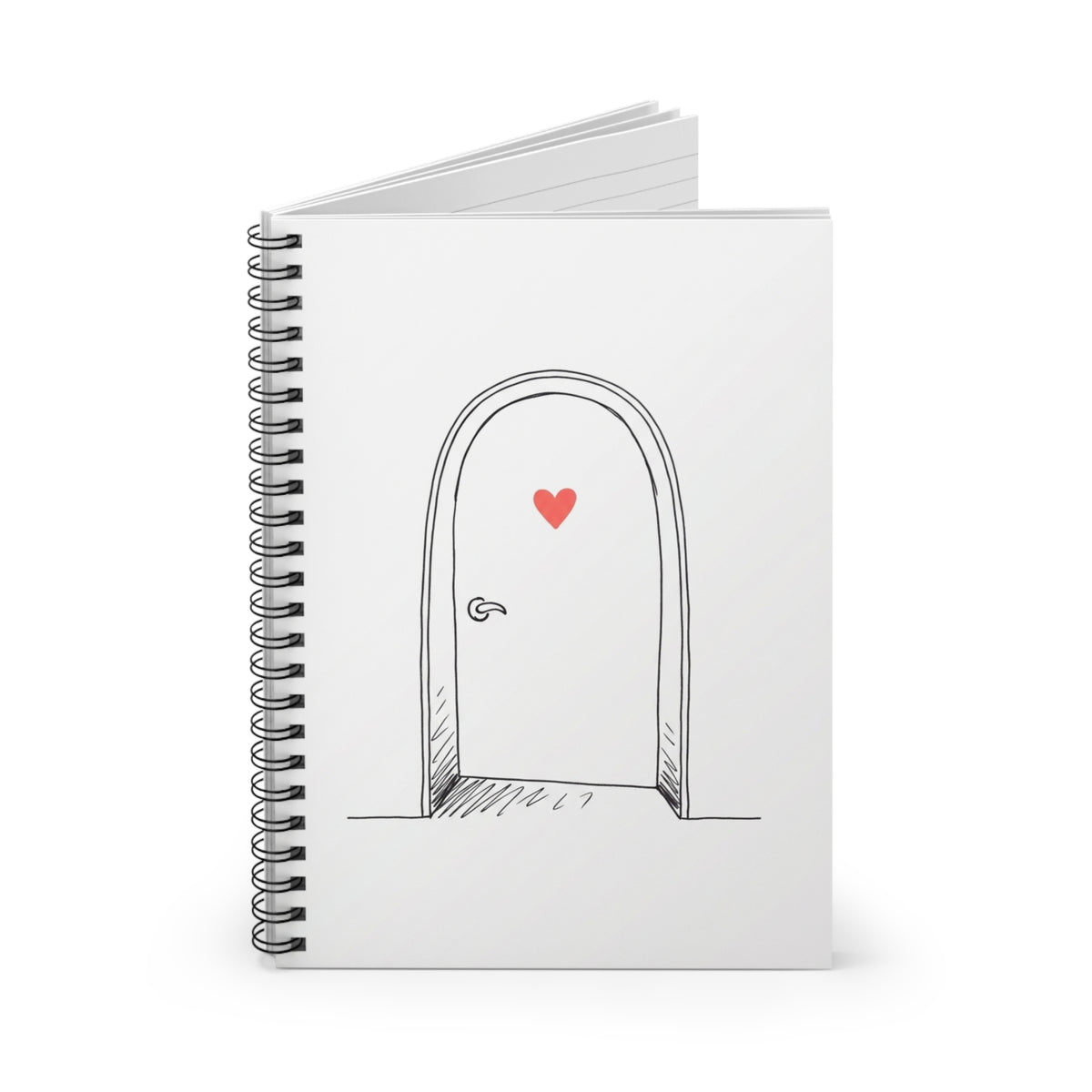 Arched Doorway Doodle | Spiral Journal Notebook for Notes & Lists | Back to School Gift for Students & Book Lovers | Irony Boho