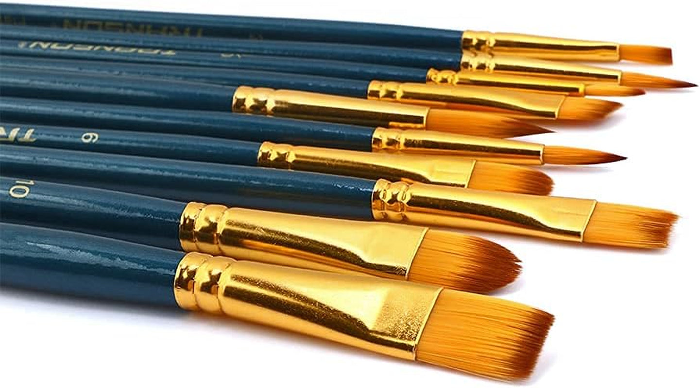 20Pcs Bulk Artist Painting Brush Set for Acrylic Watercolor Gouache Hobby Craft Face Rock Painting