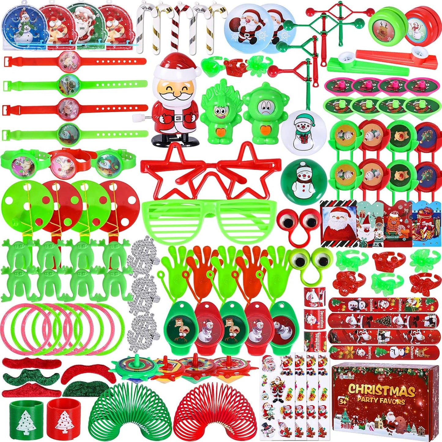 188Pcs Christmas Party Assortment Toys for Kids Birthday Xmas Party Favors Prizes Box Toy Assortment Classroom