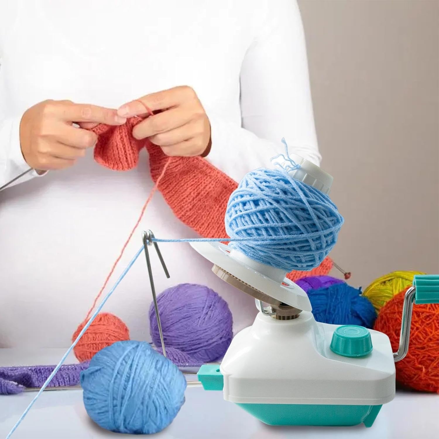 Wool Machine | Knitting Machine | Yarn Winder for Crocheting, Crocheting Tools Supplies Gift Yarn Winder for Crocheting Automatic Yarn Cake Winder Spinner Baller Roller Swift Spooler