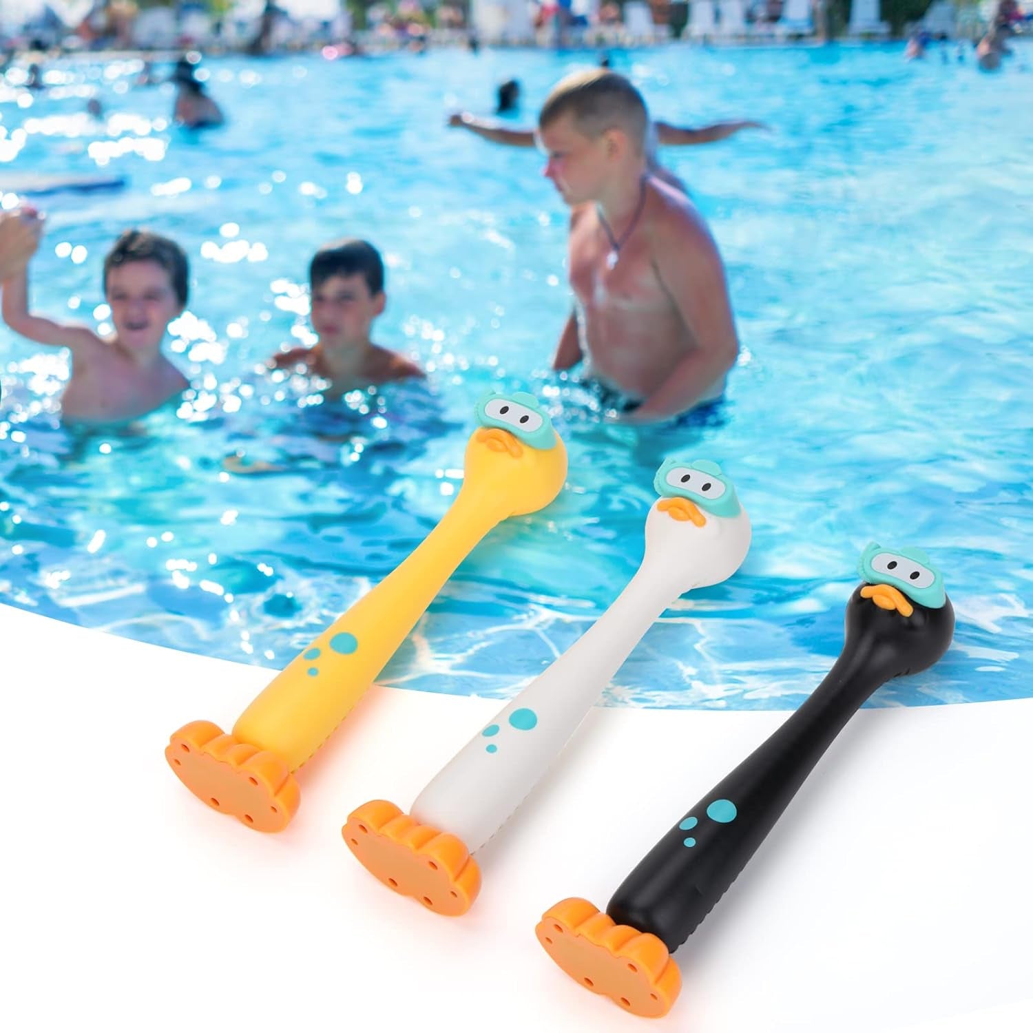 Summer Toys Underwater Pool Games Dive Sticks Duck 3-Pack