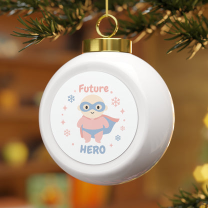 Christmas Ball Ornament – Future Hero Ceramic Holiday Ornament