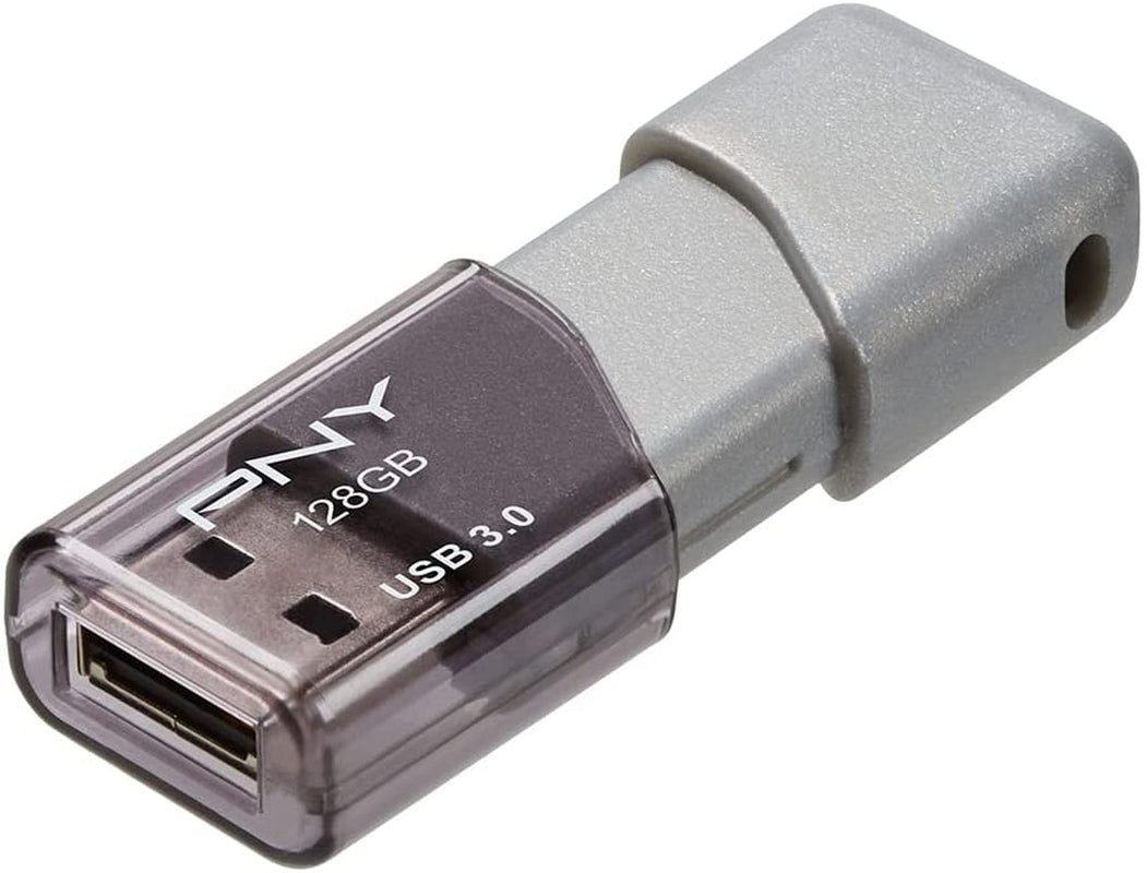 128GB Turbo Attaché 3 USB 3.0 Flash Drive, 2-Pack, Silver