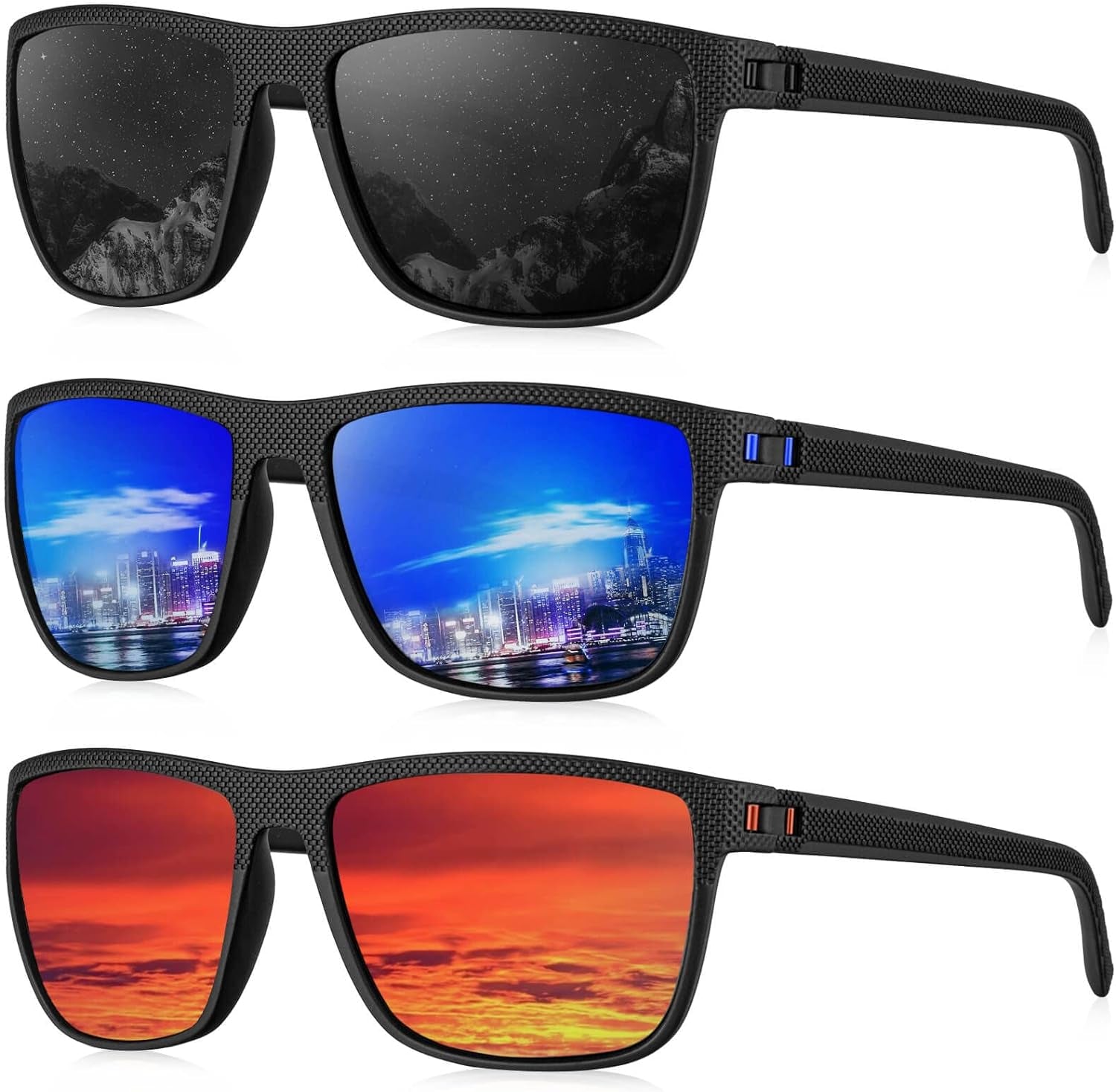 Polarized Sunglasses for Men, Lightweight Sun Glasses with UV Protection for Driving Fishing Golf