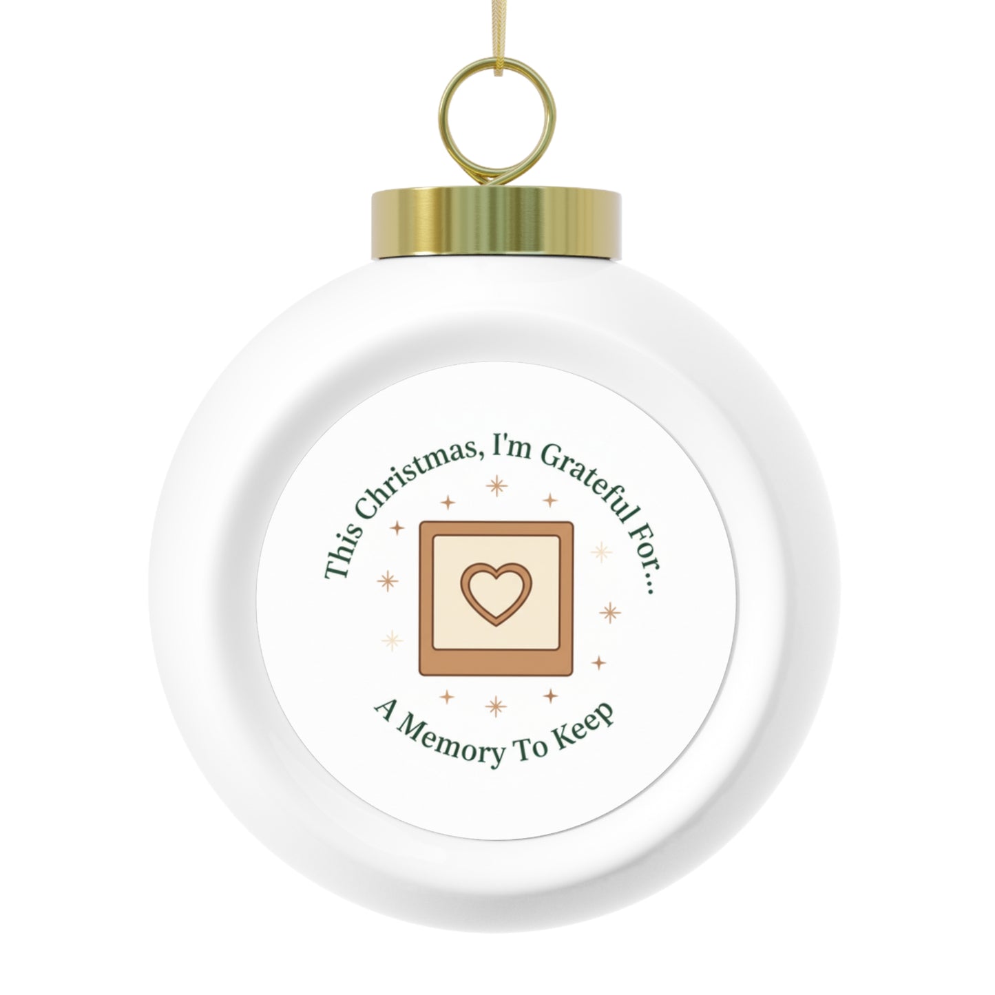 Christmas Ball Ornament – A Memory To Keep, Vintage Ceramic Keepsake