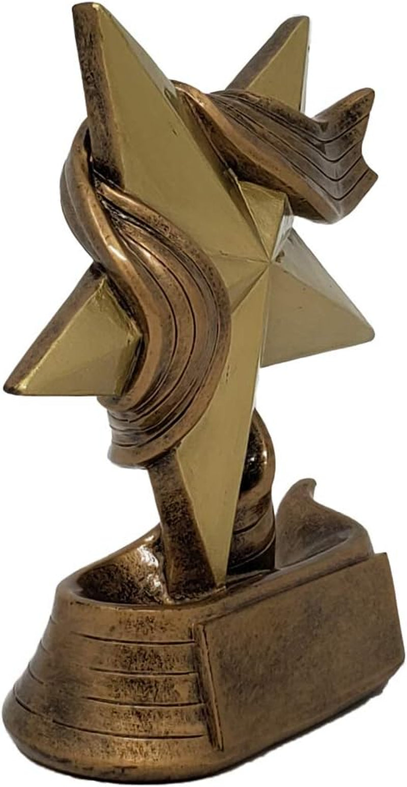 Gold Star Trophy - 5 or 7 Inch Tall | Gold Star Award | Employee Superstar Recognition Trophy - Engraved Plate on Request