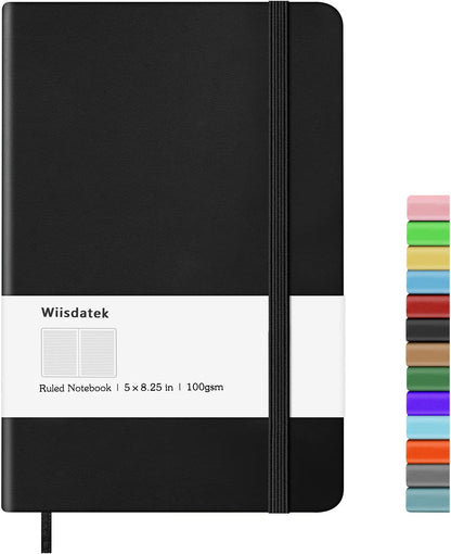Notebook Journal, Lined Hard Cover,100Gsm Premium Thick Paper with Inner Pocket for Writing Note Taking Office School,5"×8.25"(Pink)