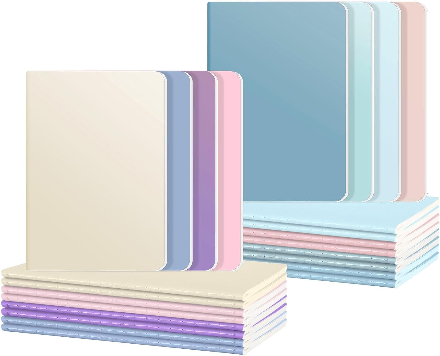 48 Pack Colorful Notebooks, Journals in Bulk, Lined Paper Sketchbooks, 72 Pages, 36 Sheets,8.3X5.5 Inch, A5 Size, Travel Writing Notebooks Journal for Office School Supplies (48, 8 Colors)