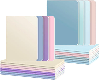 24 Pack A5 Kraft Notebooks, Journals in Bulk, Blank Paper Sketchbooks, 72 Pages, 36 Sheets, 80GSM, 8.3X5.5 Inch, Travel Writing Notebooks Journal for Office School Supplies (24Pack, Kraft)