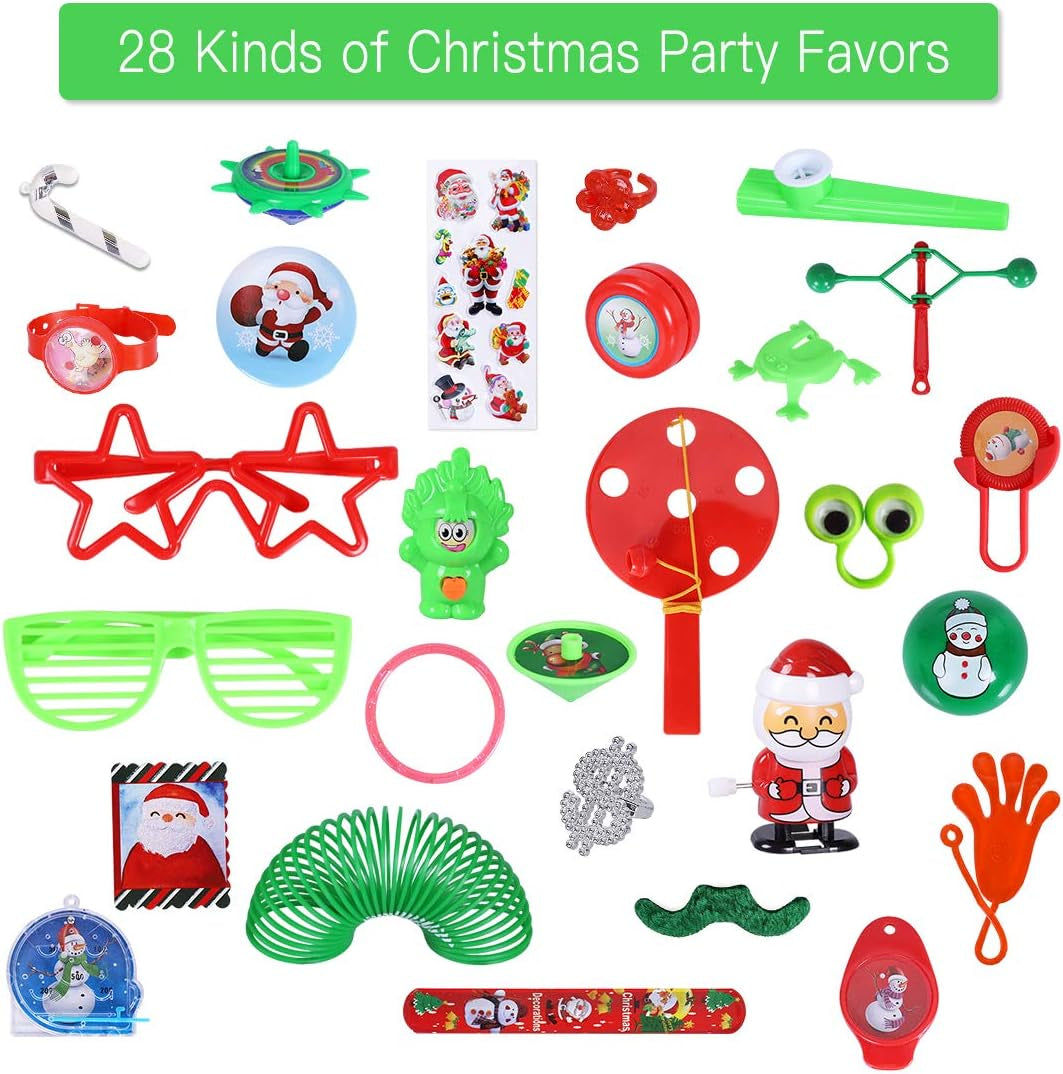 188Pcs Christmas Party Assortment Toys for Kids Birthday Xmas Party Favors Prizes Box Toy Assortment Classroom