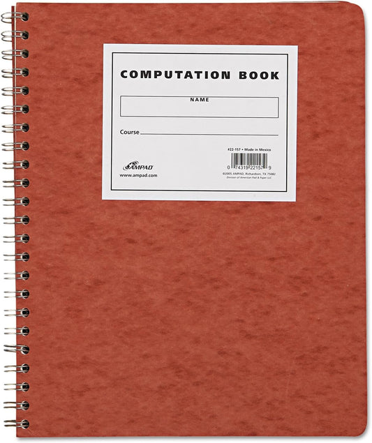 Computation Book, 4X4 Quad Ruled, 76 Sheets, 11-3/4" X 9-1/4"