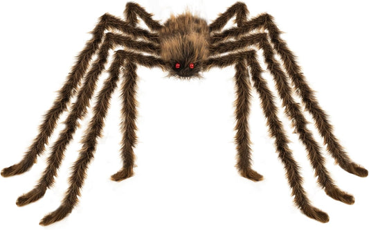 Halloween Decorations Giant Spider 6.6Ft,Realistic Large Hairy Spider Scary Furry Spider Props for Indoor Outdoor Yard Party Halloween Decor