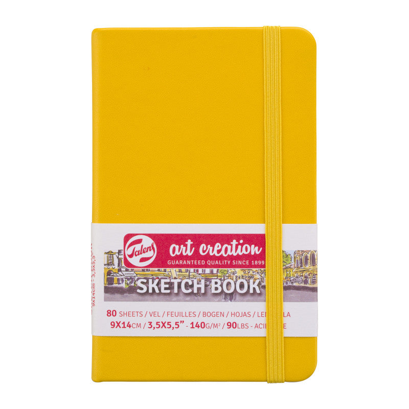 Sketchbook, 80 Sheets, 90lbs, Golden Yellow Cover, 3.5" x 5.5"