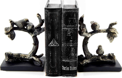 Birds Bookends Vintage Style Decorative Book Ends Bookshelf Stopper Support Retro Farmhouse Boho Home Decor Paper Weight 6 Inch